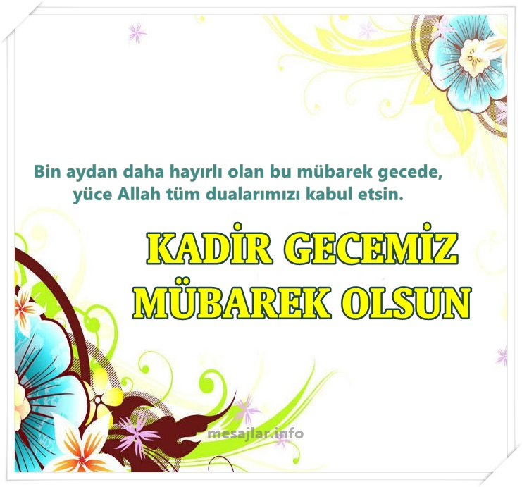 Resimli Kadir Gecesi Mesajları Sözleri