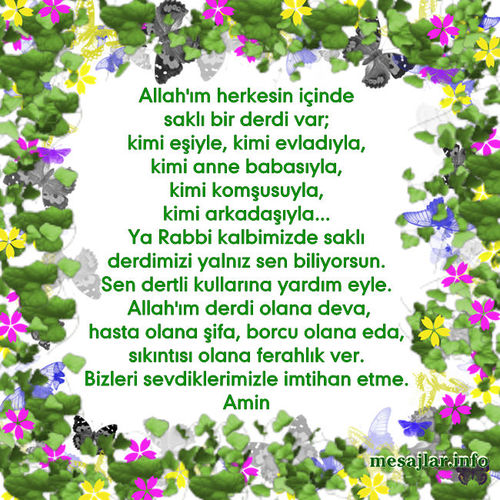 Resimli Dua Mesajları Sözleri
